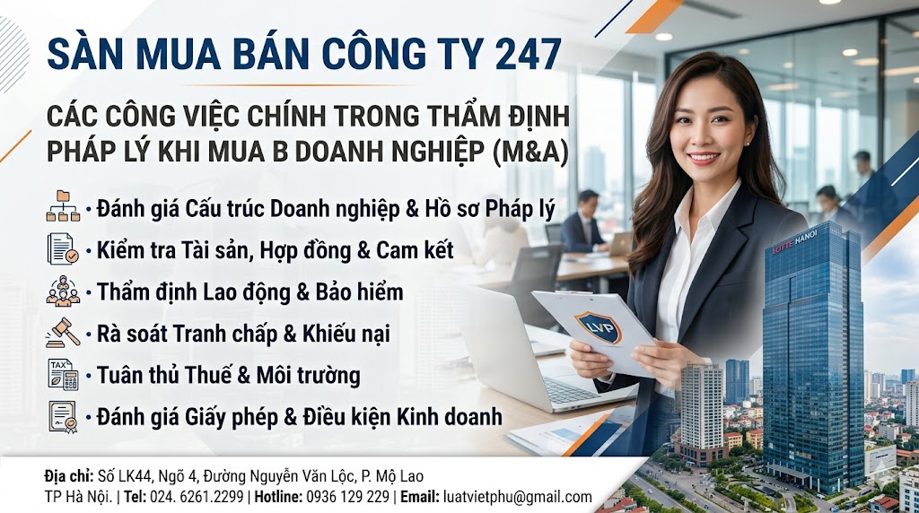 Các công việc chính trong thẩm định pháp lý trong mua bán doanh nghiệp