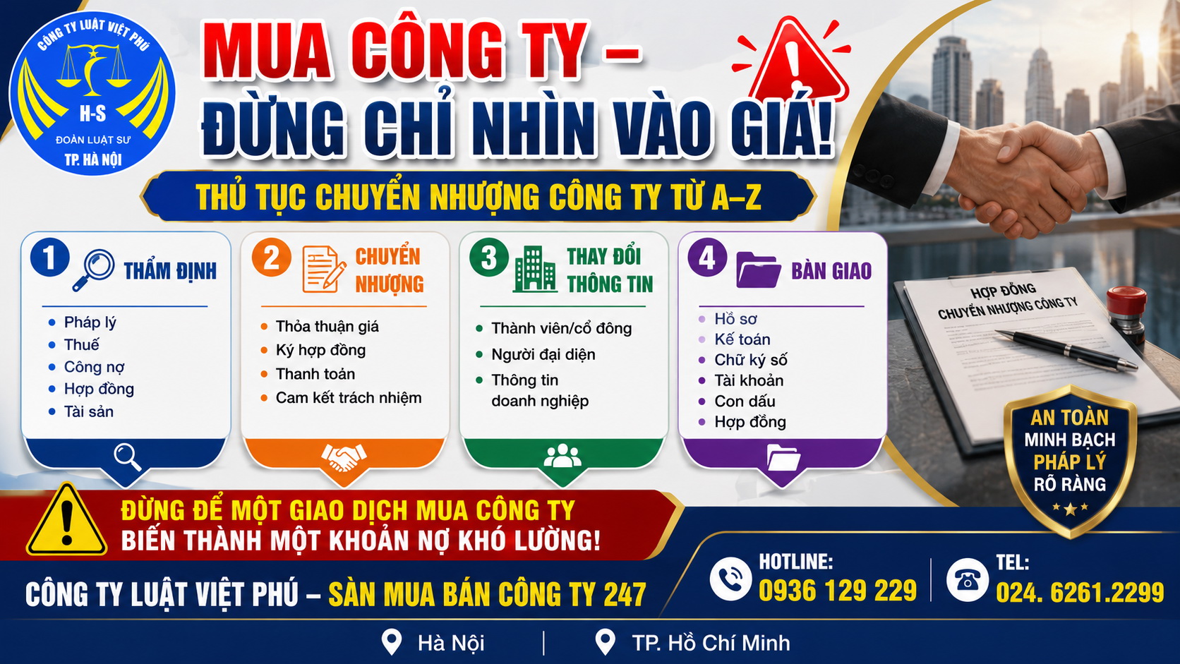 Thủ tục chuyển nhượng công ty cho người khác từ A–Z