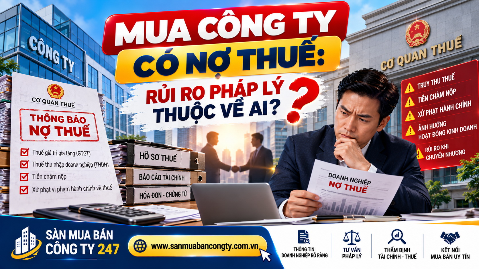 Mua công ty có nợ thuế: Rủi ro pháp lý thuộc về ai?