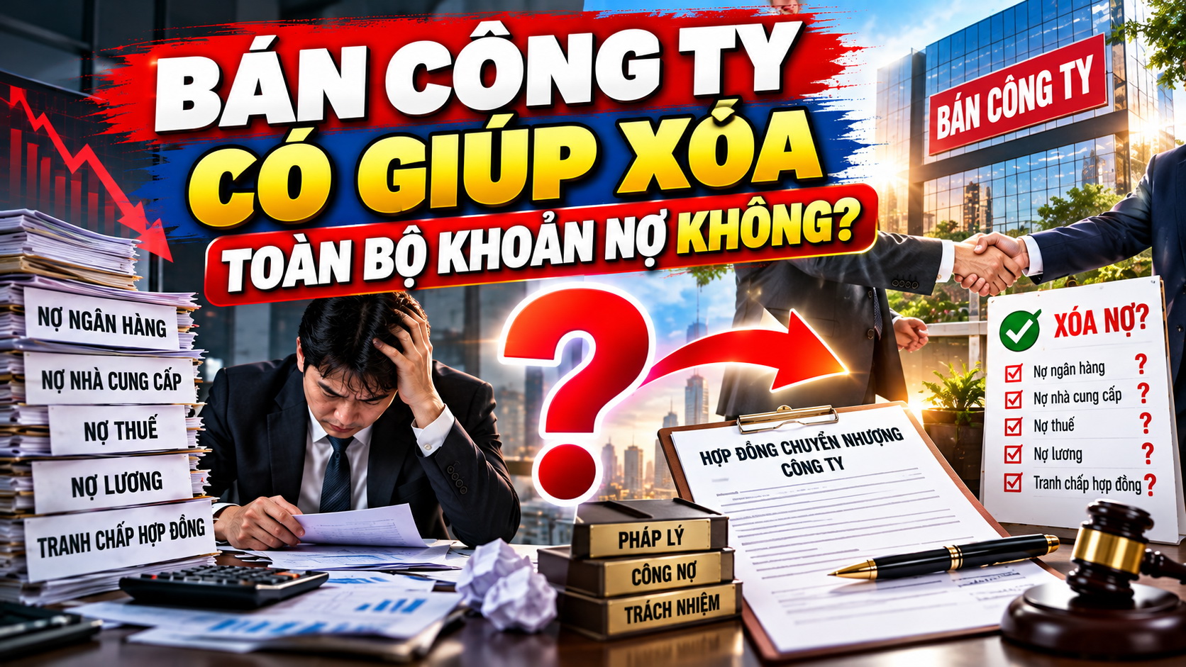 Bán công ty có giúp xóa toàn bộ khoản nợ không?